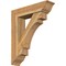 Ekena Millwork Merced Traditional Rough Sawn Bracket w/ Offset Brace, Western Red Cedar, 8"W x 32"D x 38"H BKT0806X32X38MRC01RWR - alternate 1